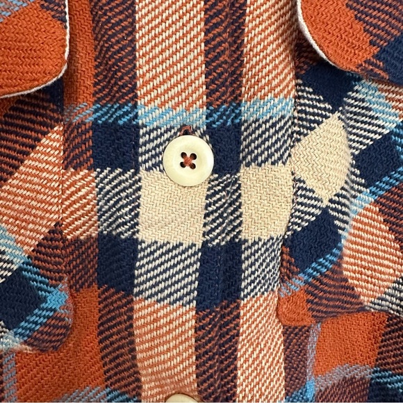 Faherty Surf Flannel Cropped Plaid Button-Up Shirt - Picture 8 of 11